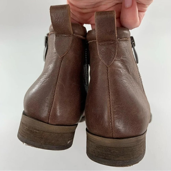 Franco Sarto womens ankle bootie size 10 40 Keegan tan brown leather flat boots - Picture 5 of 12